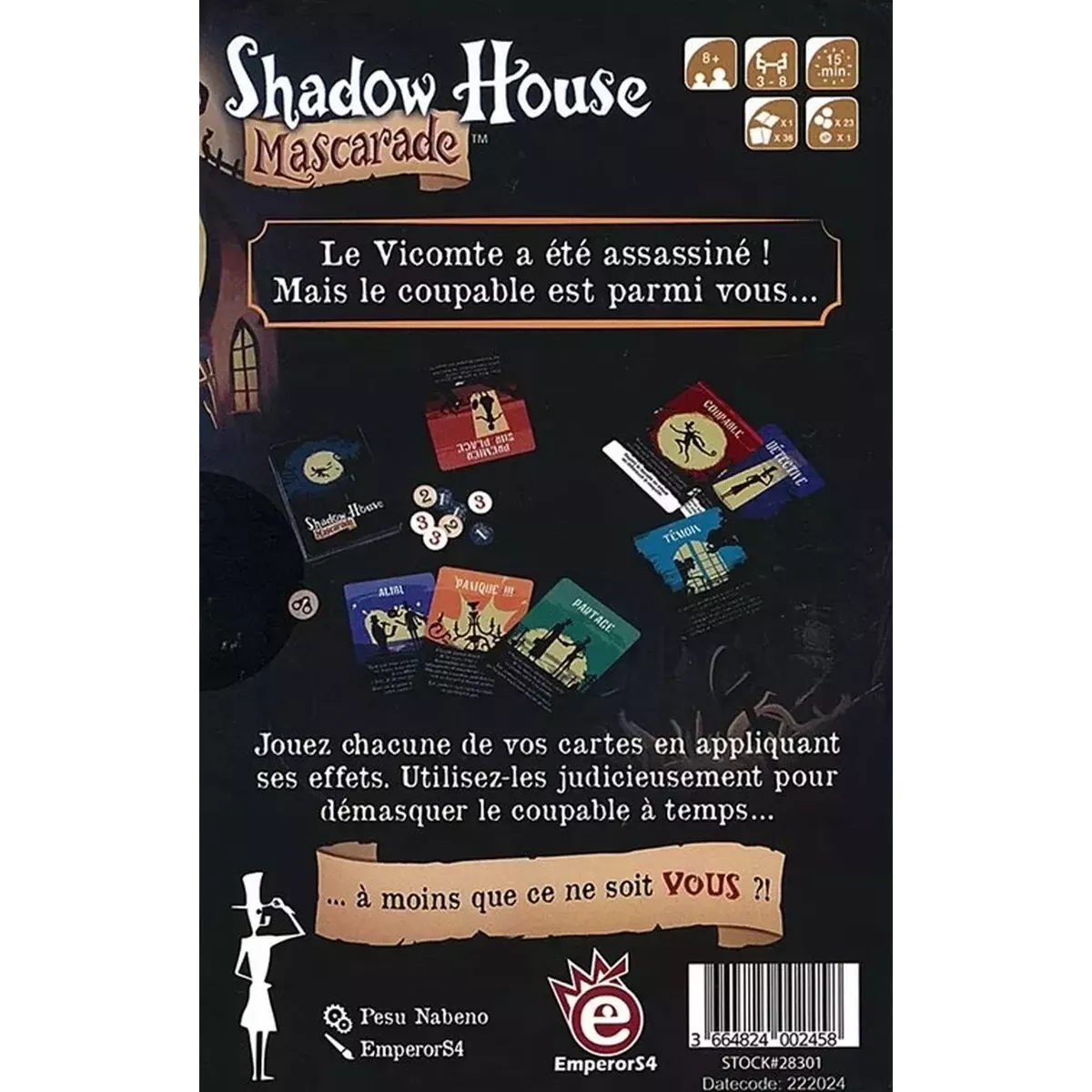 Shadow House Mascarade dos boîte