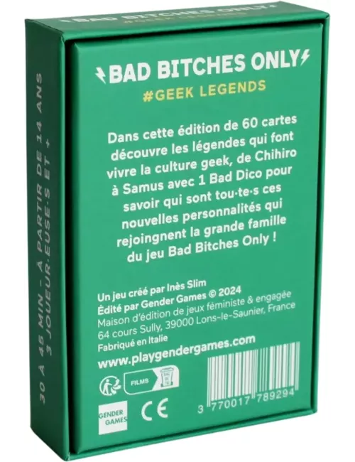 Bad Bitches Only - Geek Legends dos de boîte