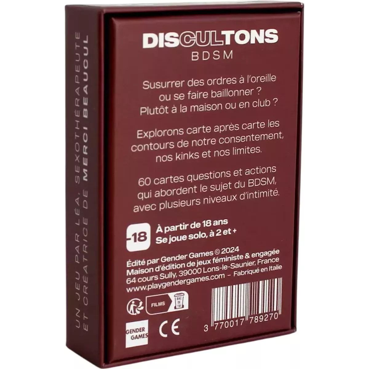 Discultons - BDSM dos de boîte