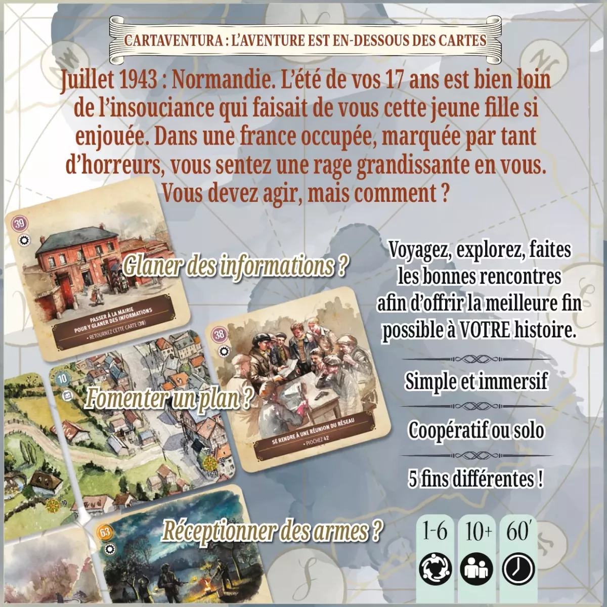 Cartaventura : Résistance dos boîte