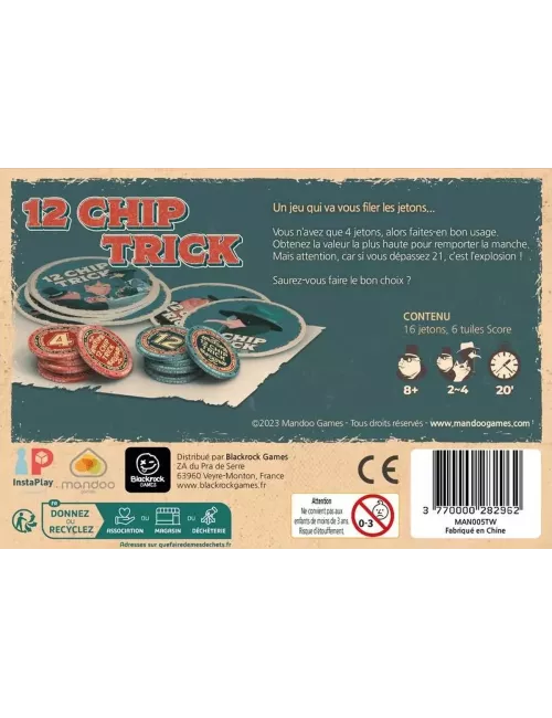 12 Chip Trick dos boîte