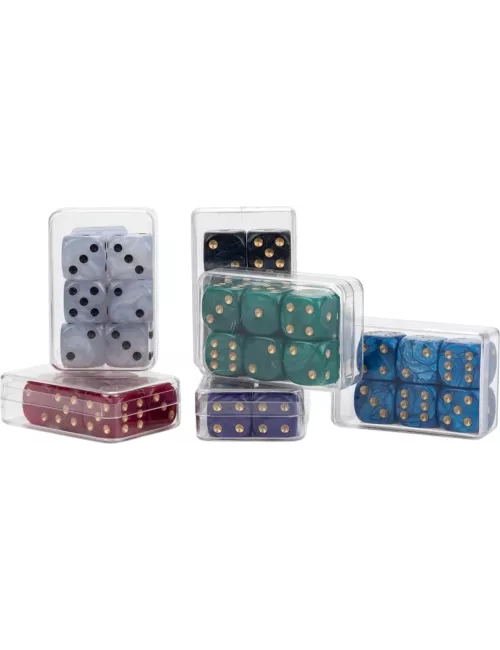 Lot de 6 x 6 Dés Colorés (16mm)
