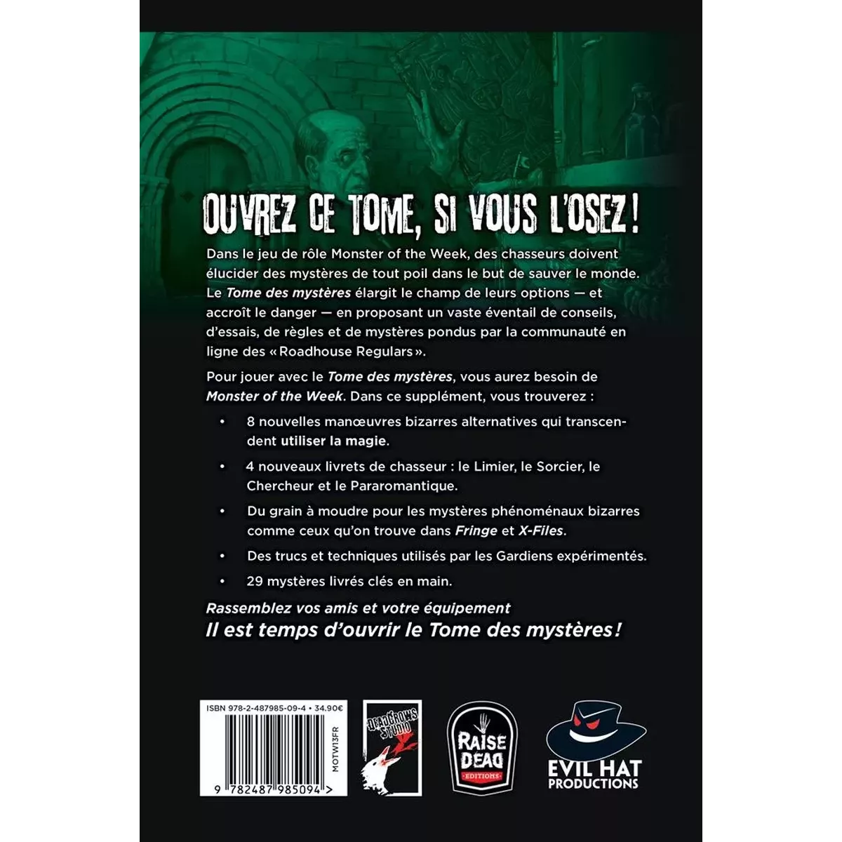 Monster of the Week : Tome des Mystères 