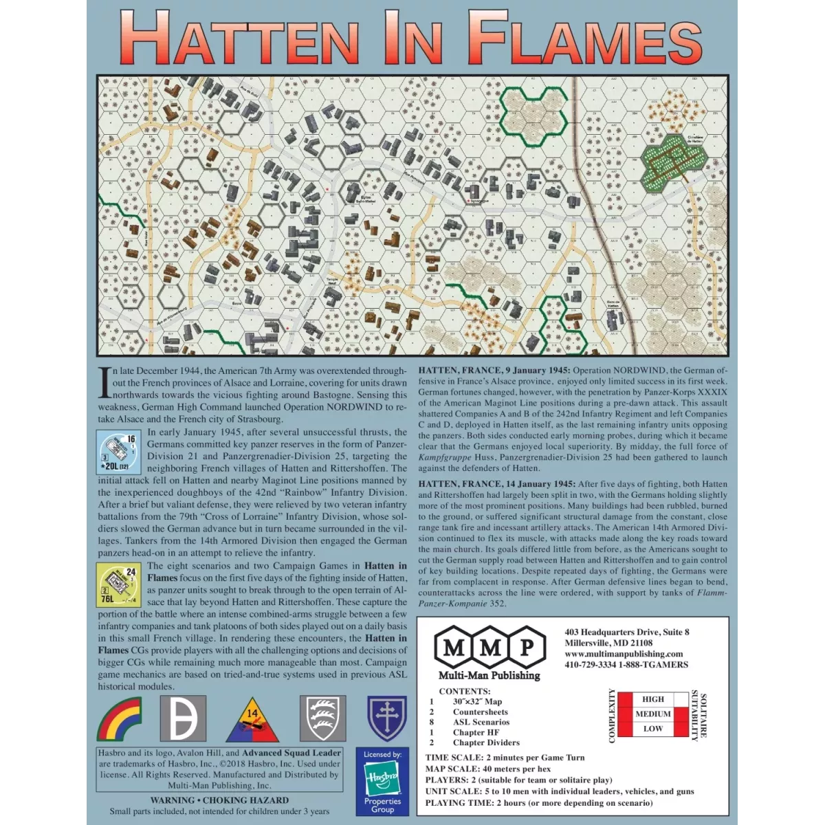 Advanced Squad Leader - Starter Kit - Historical Module : Hatten in Flames - Version Anglaise