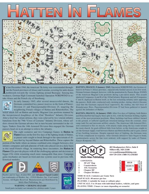 Advanced Squad Leader - Starter Kit - Historical Module : Hatten in Flames - Version Anglaise