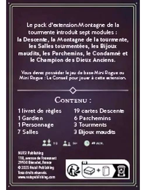 Mini Rogue - Saison 2 : Montagne de la Tourmente - Extension - Ludum.fr