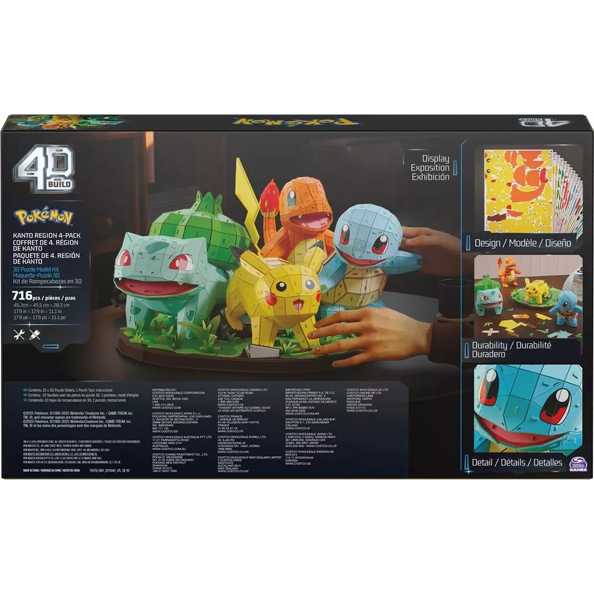 Puzzle 4D Build - Pokémon : Diorama Région Kanto - 716 pièces