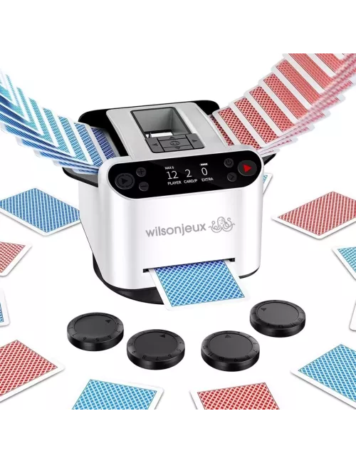 Mélangeur et Distributeur de Cartes Automatique Rechargeable - Wilson Jeux