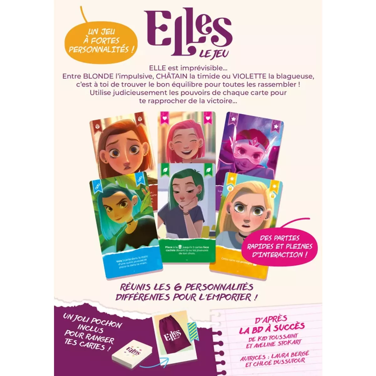 Elles - Le Jeu de Cartes dos de boite