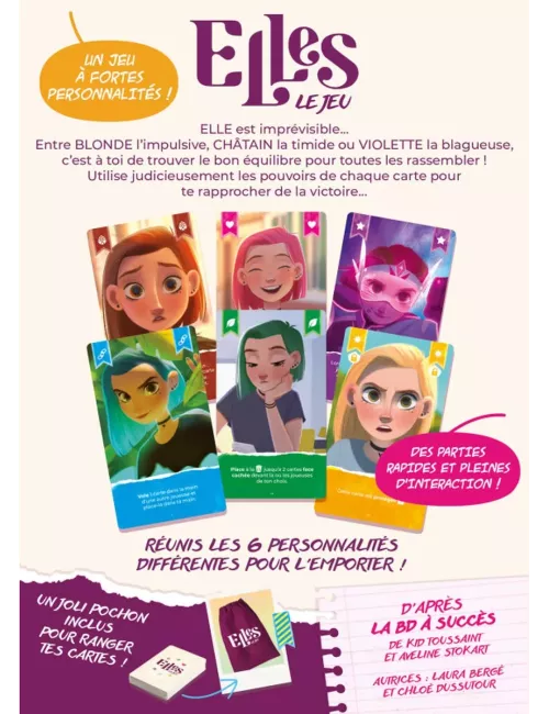 Elles - Le Jeu de Cartes dos de boite