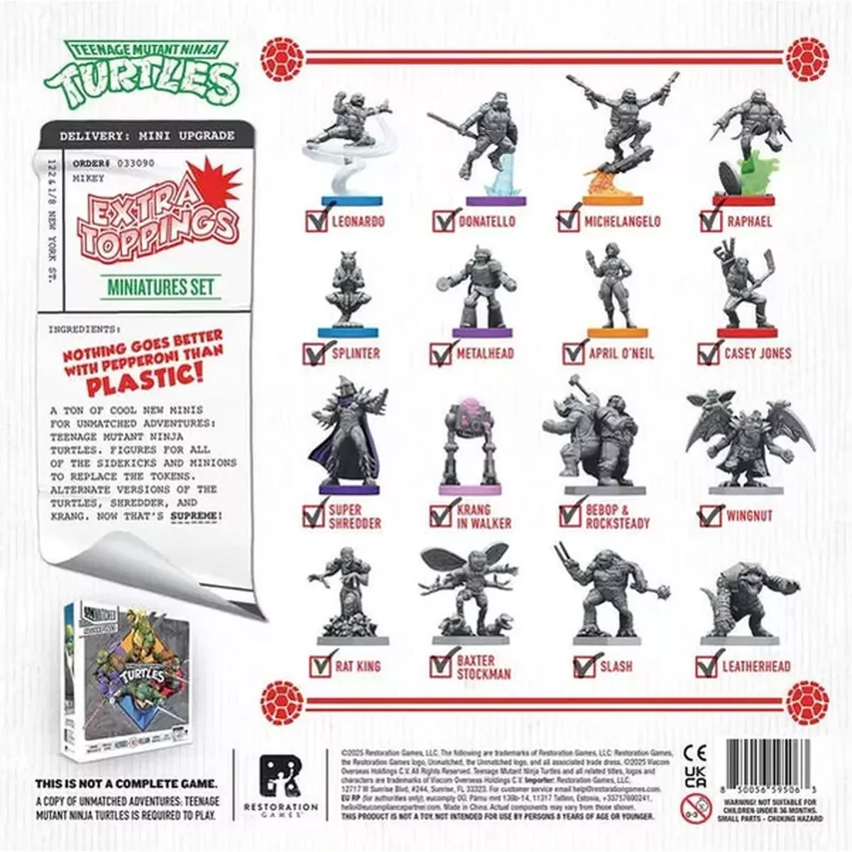 Unmatched Adventures TMNT - Extra Toppings - Ultimate Miniatures Pack