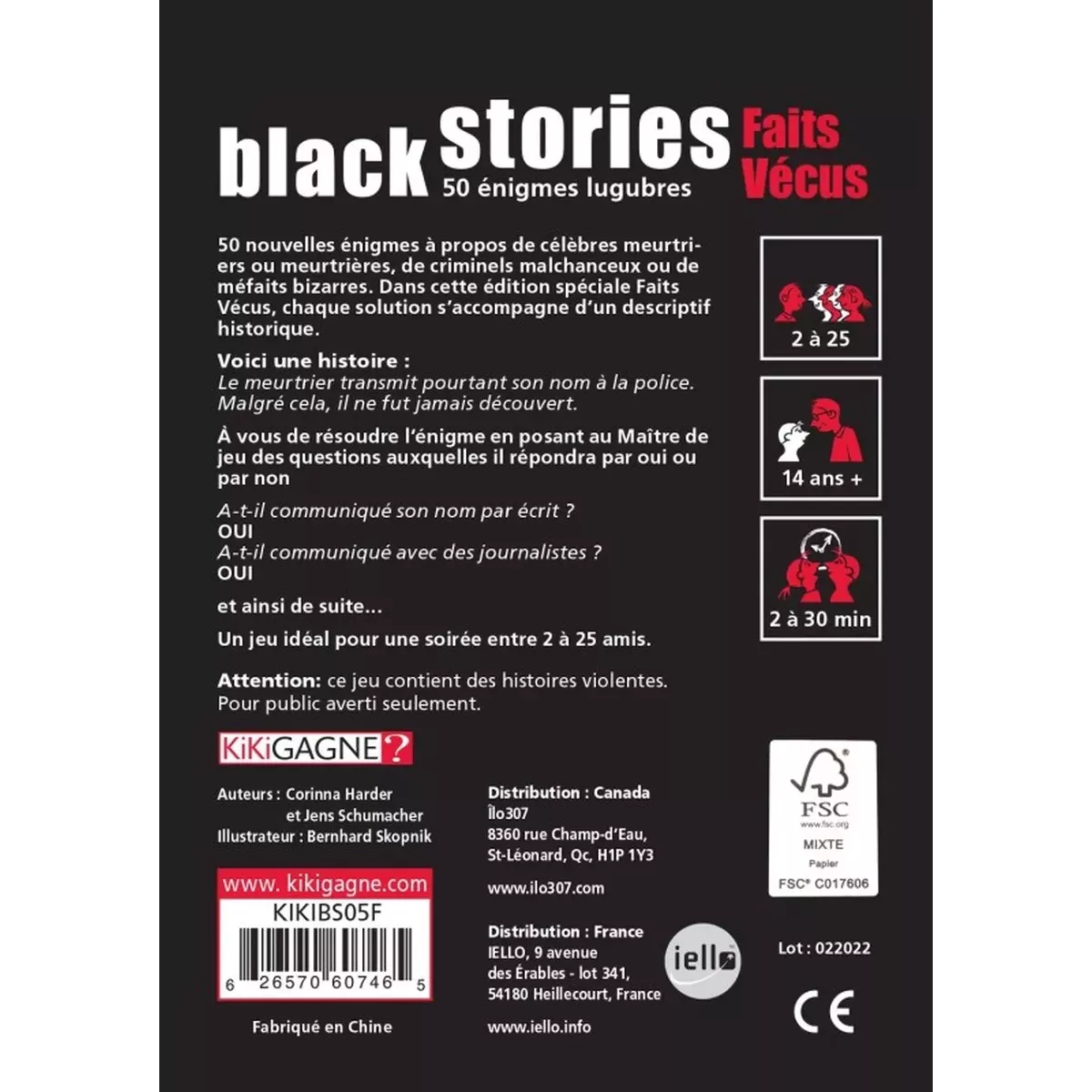 Black Stories - Faits Vécus