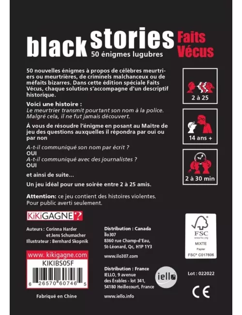 Black Stories - Faits Vécus