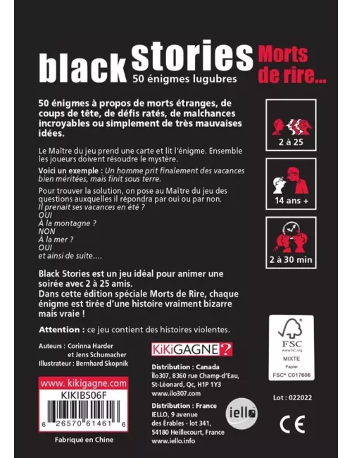 Black Stories - Morts de rire !