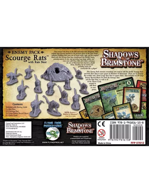 Shadows of Brimstone : Scourge Rats with Rat Nest - Enemy Pack - Version Anglaise