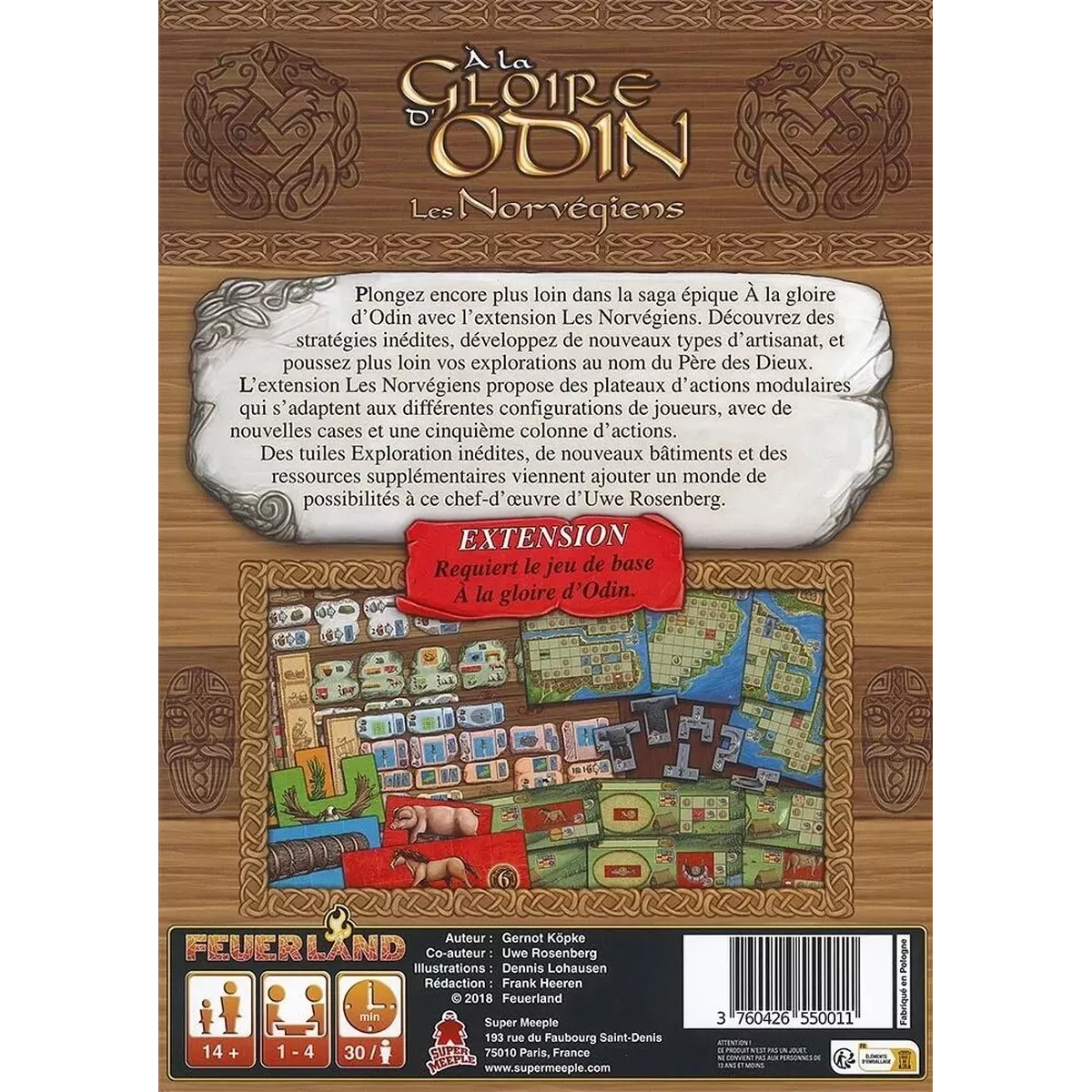 A la gloire d'Odin : Les Norvégiens - Extension dos boîte