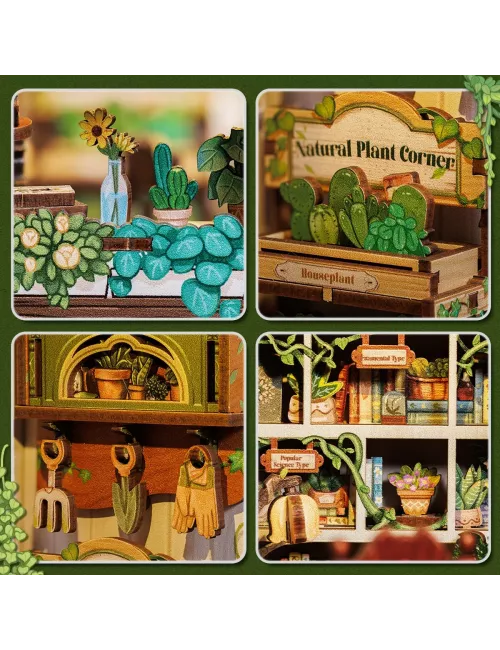 Book Nook CuteBee - La Bibliothèque Florale - 196 Pièces exemple