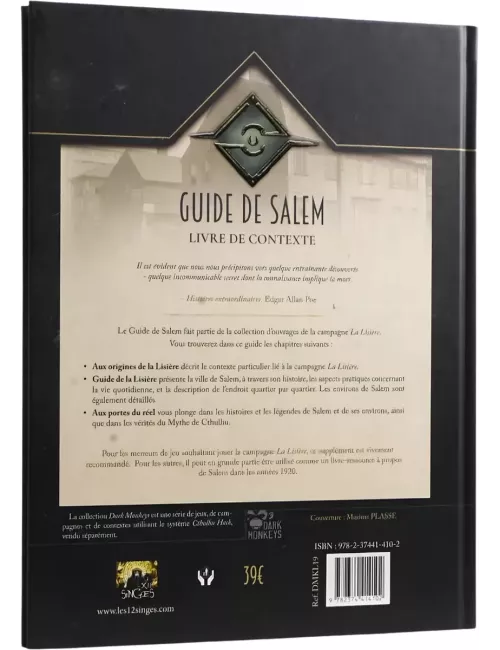 Cthulhu Hack : La Lisière - Guide de Salem dos livre
