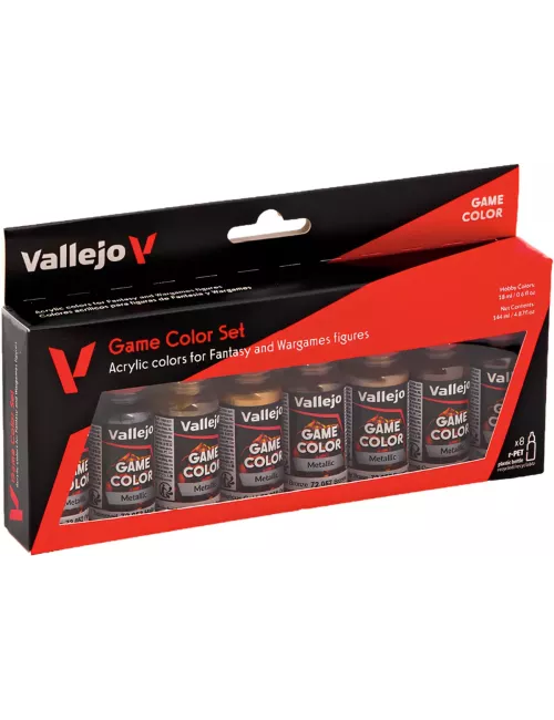 Game Color Set 8 Metallic - Peinture boîte