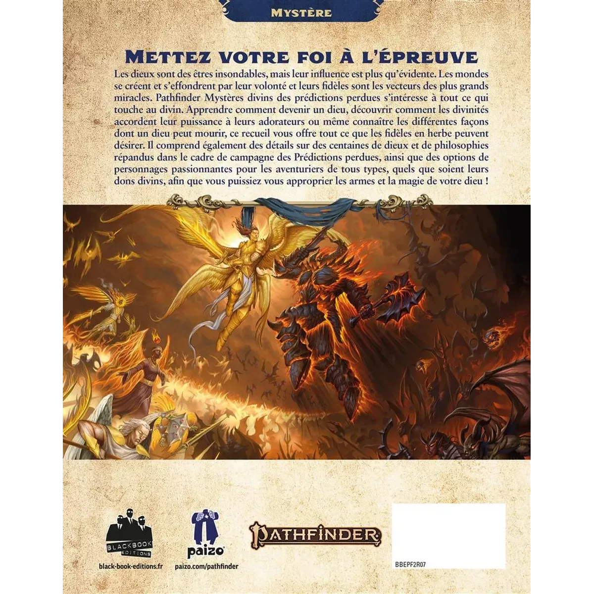 Pathfinder 2 : Mystères Divins des Prédictions Perdues dos livre