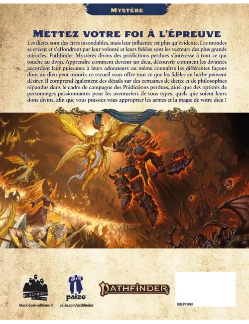 Pathfinder 2 : Mystères Divins des Prédictions Perdues dos livre