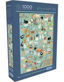 Puzzle Gibsons The Art File : It's a Cat's Life - 1000 pièces