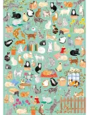 Puzzle Gibsons The Art File : It's a Cat's Life - 1000 pièces