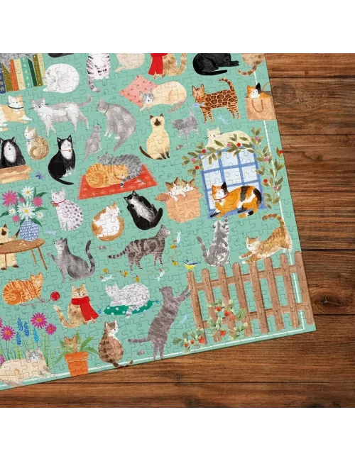 Puzzle Gibsons The Art File : It's a Cat's Life - 1000 pièces