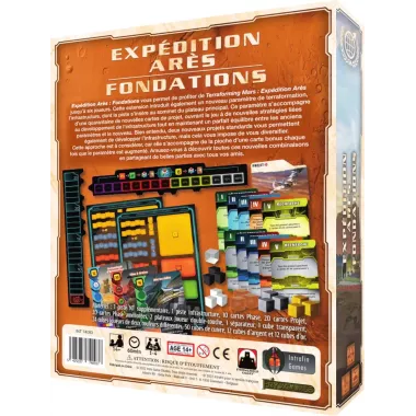 Terraforming Mars : Expédition Arès : Fondations - Extension dos de boite