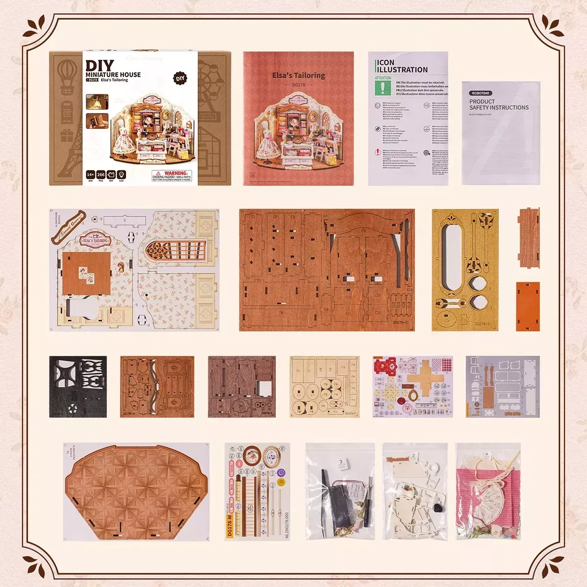 DIY House Rolife - Elsa's Tailoring - 266 Pièces