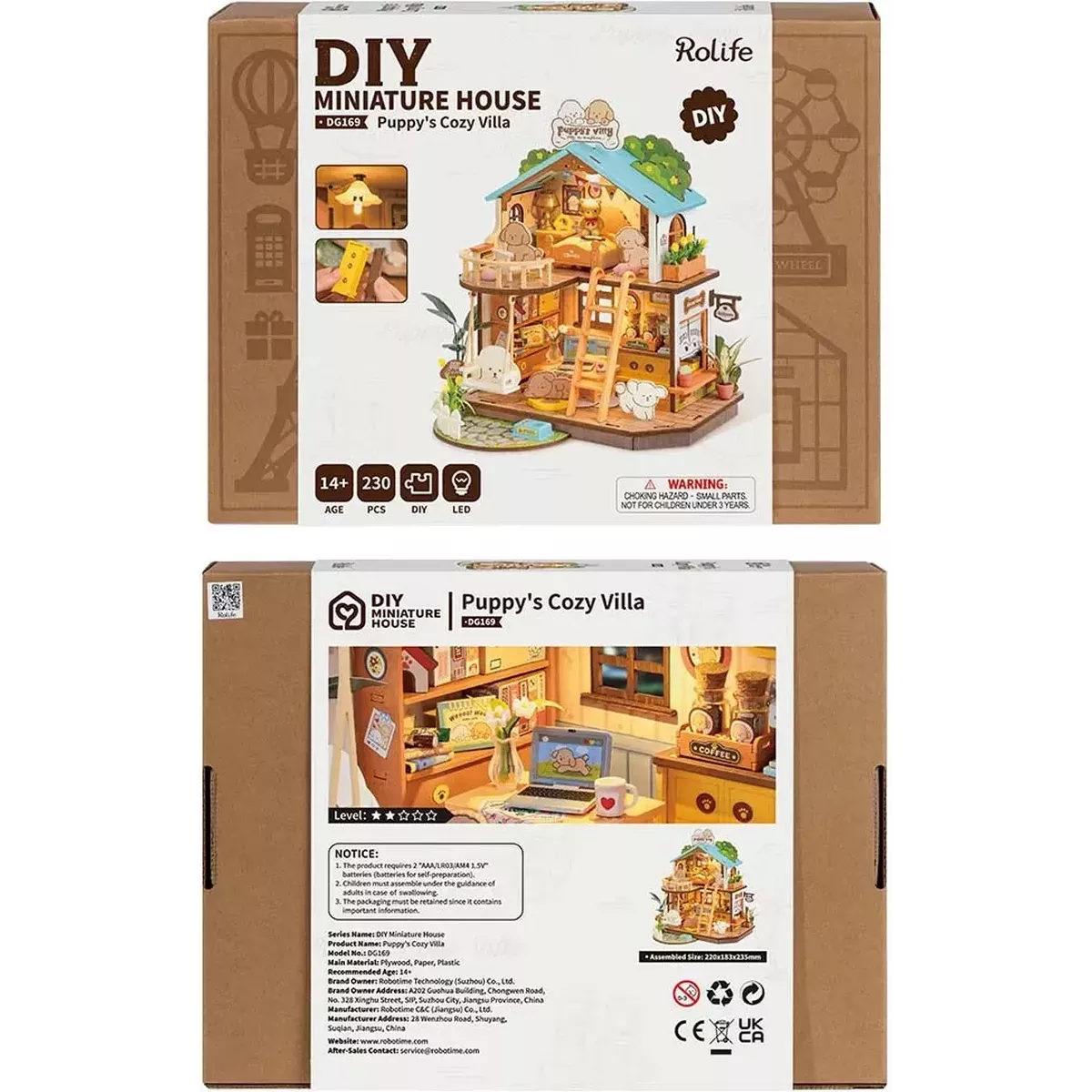 DIY House Rolife - Puppy's Cozy Villa - 230 Pièces
