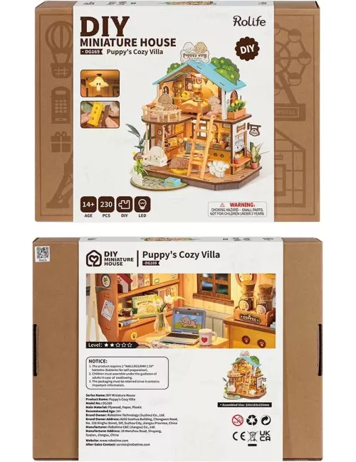 DIY House Rolife - Puppy's Cozy Villa - 230 Pièces