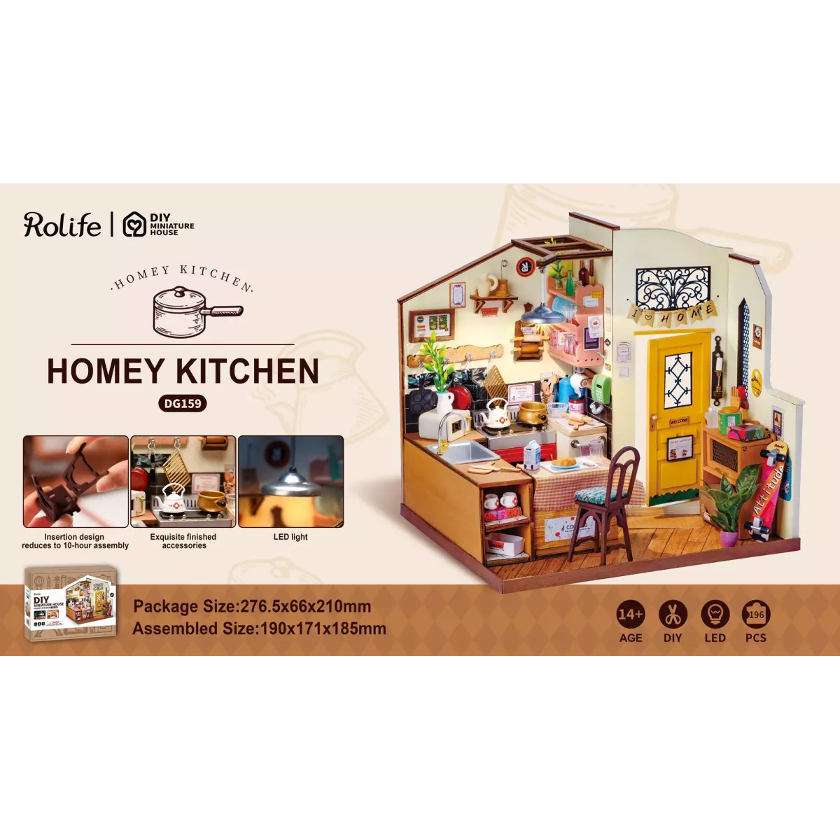DIY House Rolife - Cozy Kitchen - 196 Pièces