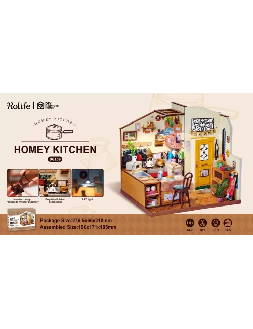 DIY House Rolife - Cozy Kitchen - 196 Pièces