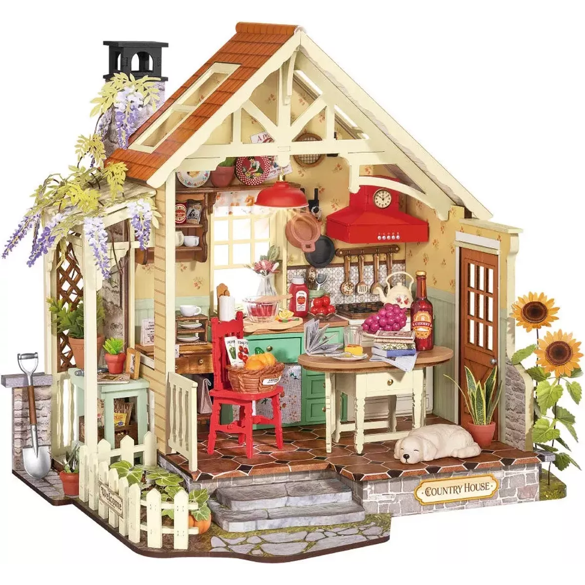 DIY House Rolife - Sunlit Farmhouse Kitchen - 438 Pièces