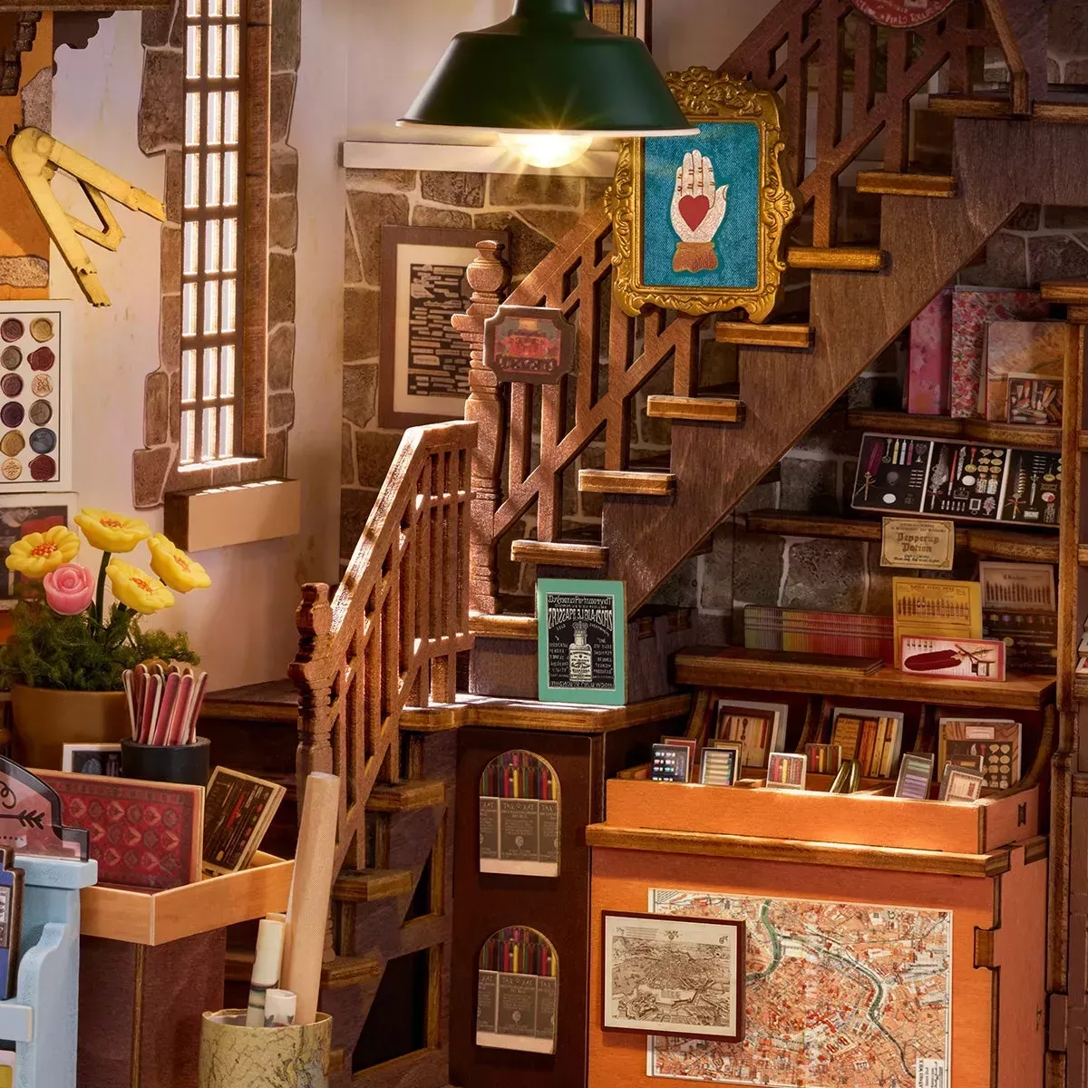 Book Nook Rolife - Wisdom Stationery Shop - 472 Pièces