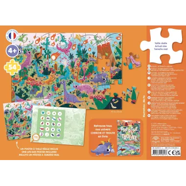 Puzzle Cherche et Trouve : Les Dinosaures