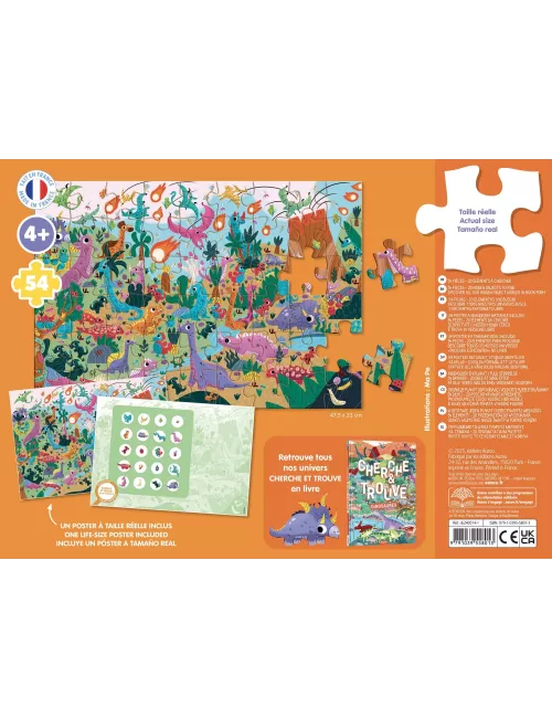 Puzzle Cherche et Trouve : Les Dinosaures