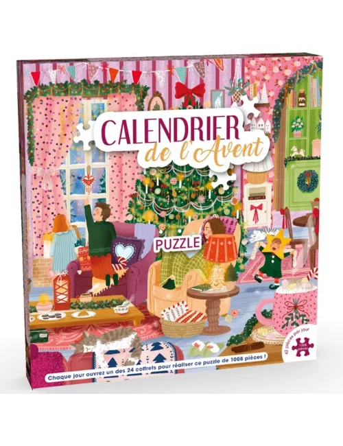 Puzzle Calendrier de l'Avent - Cottage - 1008 pièces