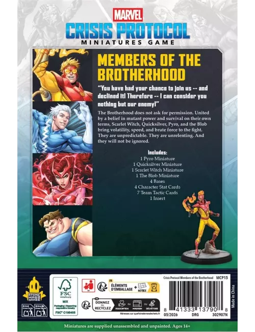 Marvel Crisis Protocol : Members of the Brotherhood - Affiliation Pack 