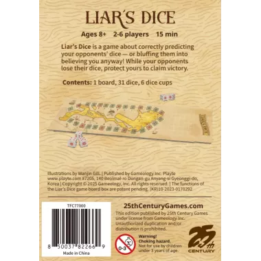 Liar's Dice - Version Anglaise
