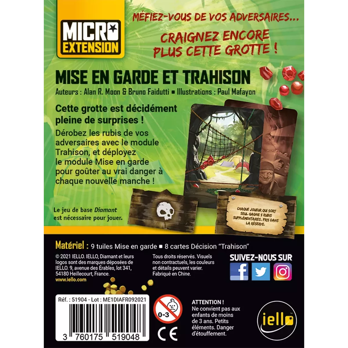 Diamant : Mise en Garde et Trahison - Micro Extension - Jeux de société - Ludum.fr