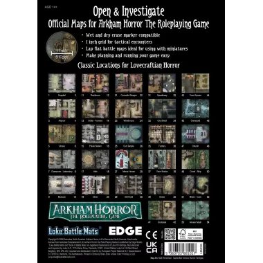 Livre Plateau de Jeu - Battle Mats : Horreur à Arkham : Le Jeu de Rôle A4 