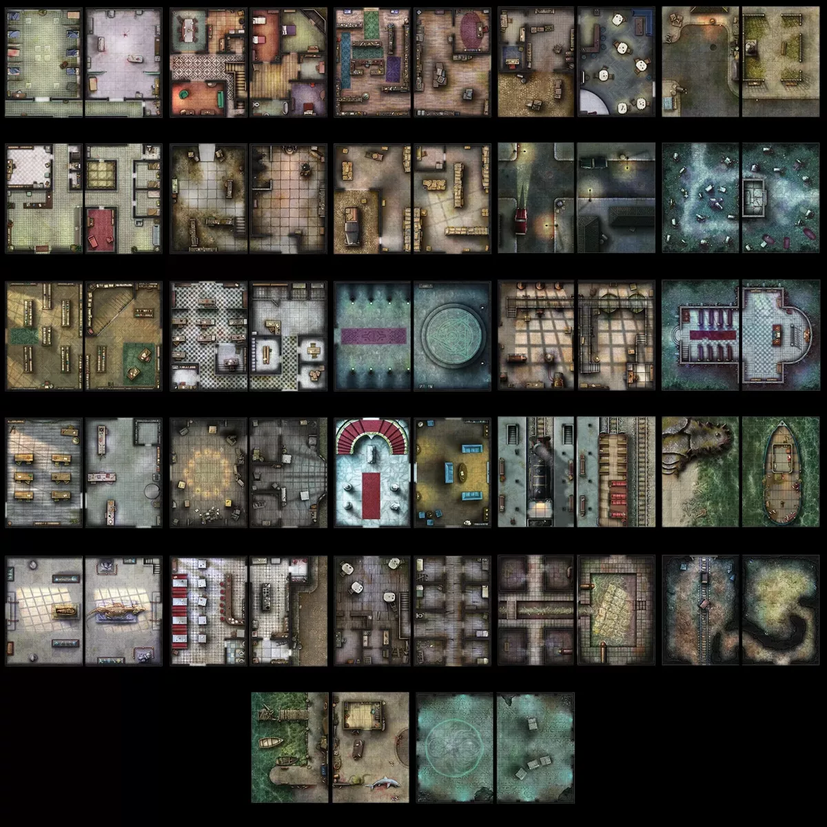 Livre Plateau de Jeu - Battle Mats : Horreur à Arkham : Le Jeu de Rôle A4 