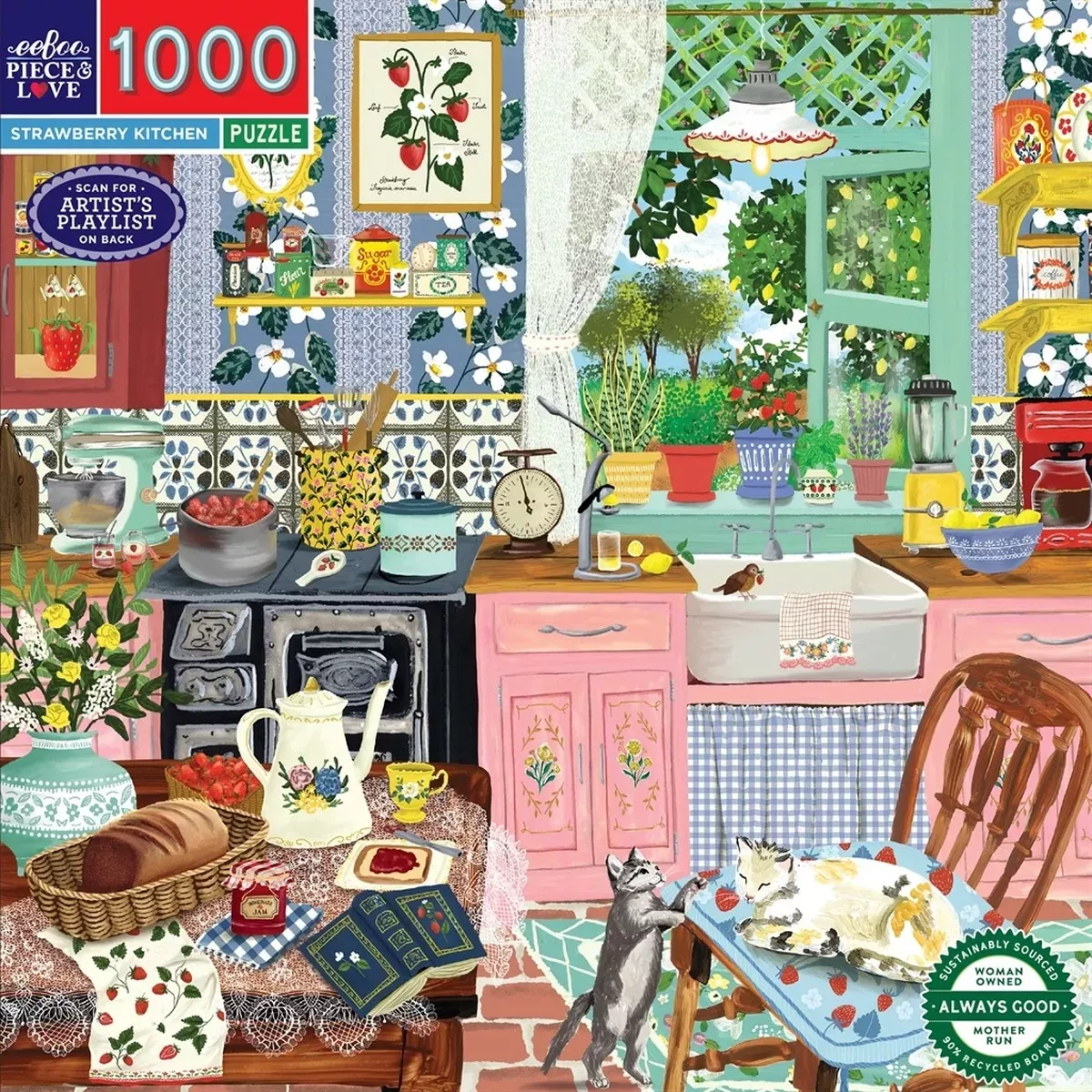 Puzzle Strawberry Kitchen - 1000 pièces