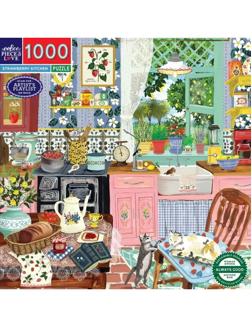 Puzzle Strawberry Kitchen - 1000 pièces