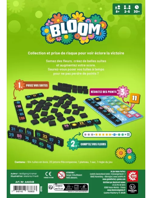 Bloom dos de boite