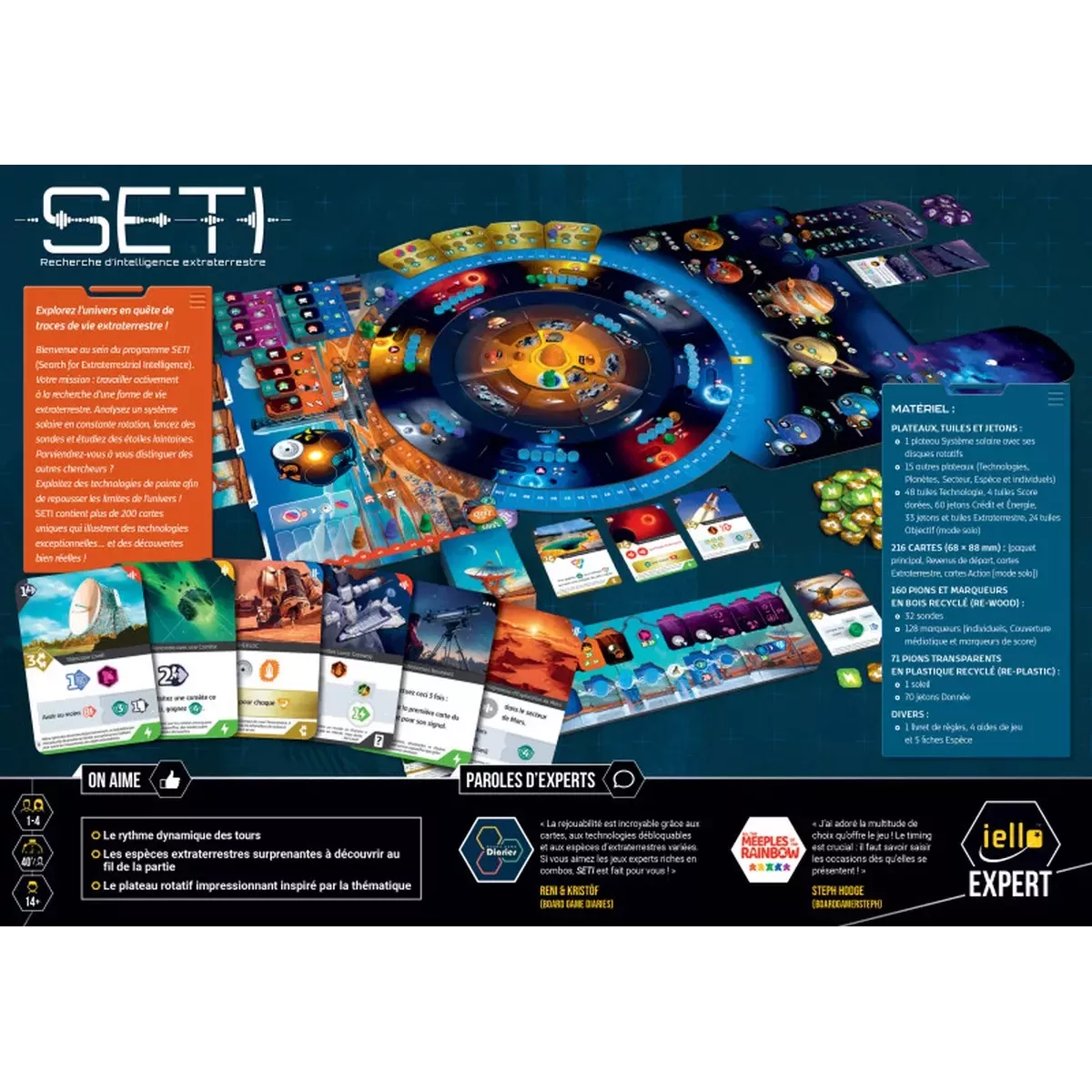 SETI : Search for Extraterrestrial Intelligence matériel  dos de boite