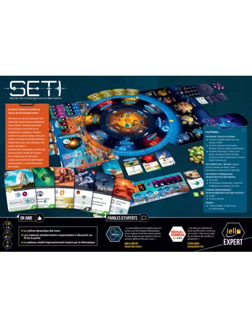 SETI : Search for Extraterrestrial Intelligence matériel  dos de boite