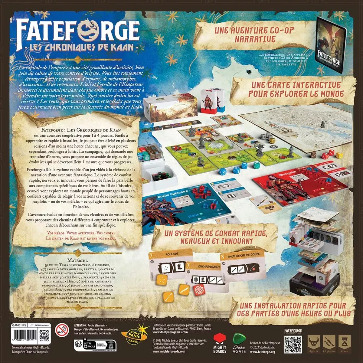 Fateforge : Les Chroniques de Kaan dos de boite